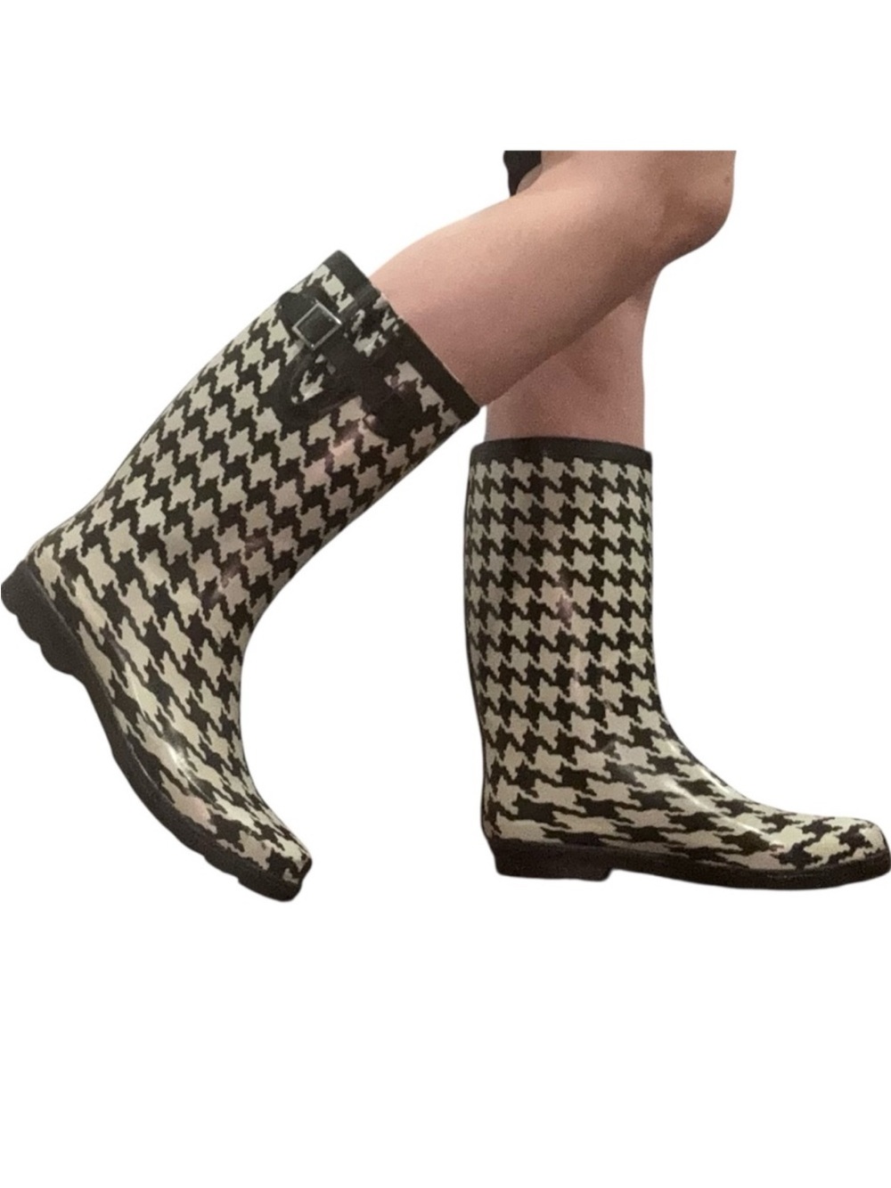 Houndstooth Women's Rain Boots
